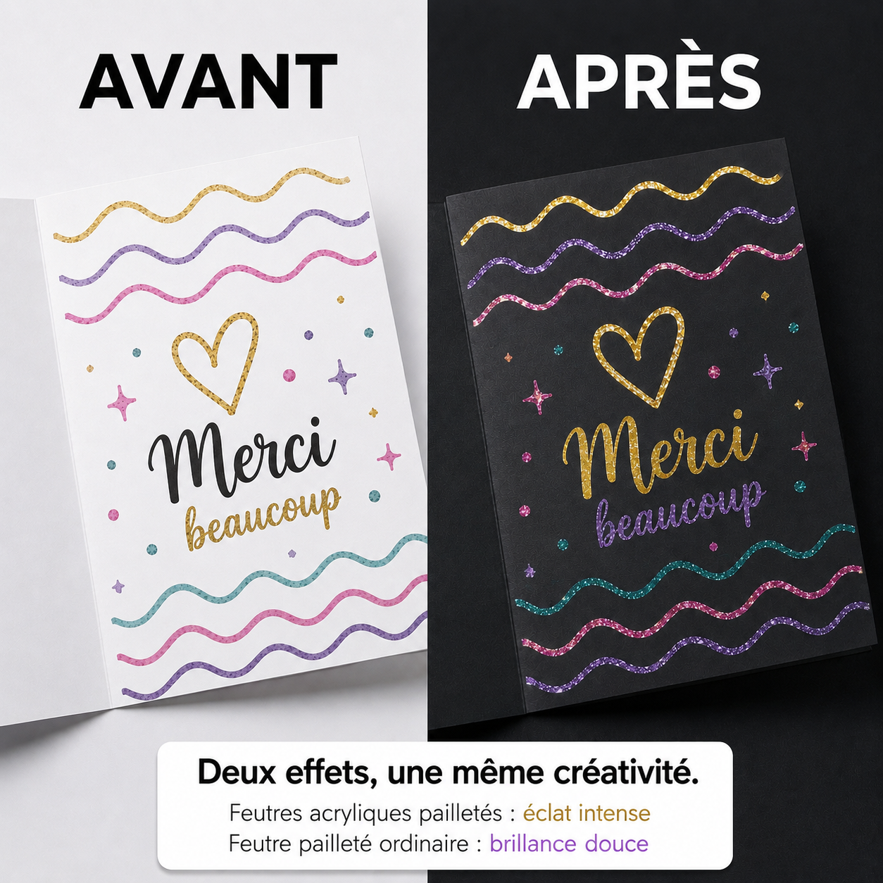 Mayliah™ — Feutres Effet Pailleté